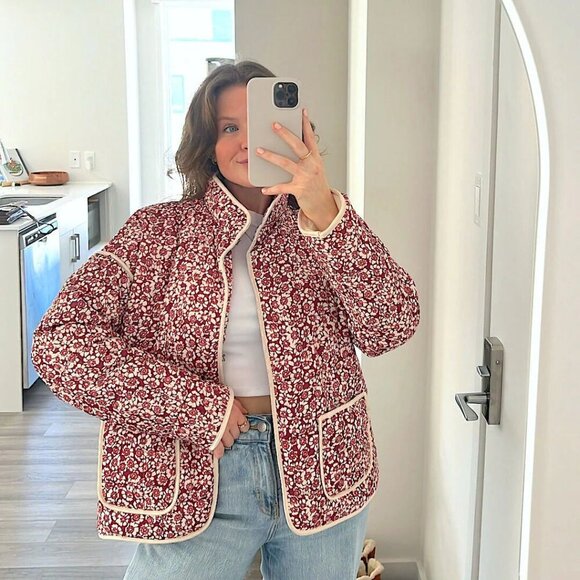 mela Jackets & Blazers - Floral Elegance Jacket – Perfect for Fall Layering